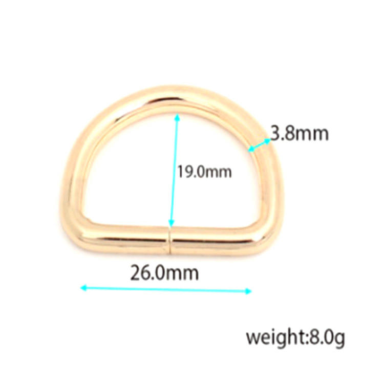 Aksesori perkakasan reka bentuk baru cincin D logam 25mm untuk beg tangan