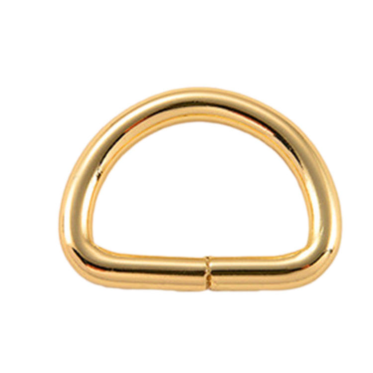 Penyangkut cincin D warna keluli karbon berlapis nikel emas untuk beg