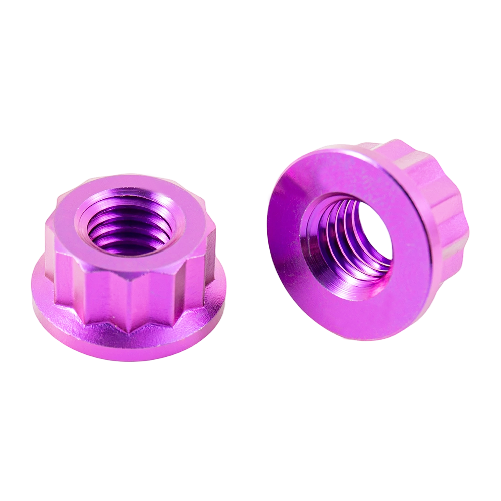 Kacang bebibir titanium hex warna tersuai