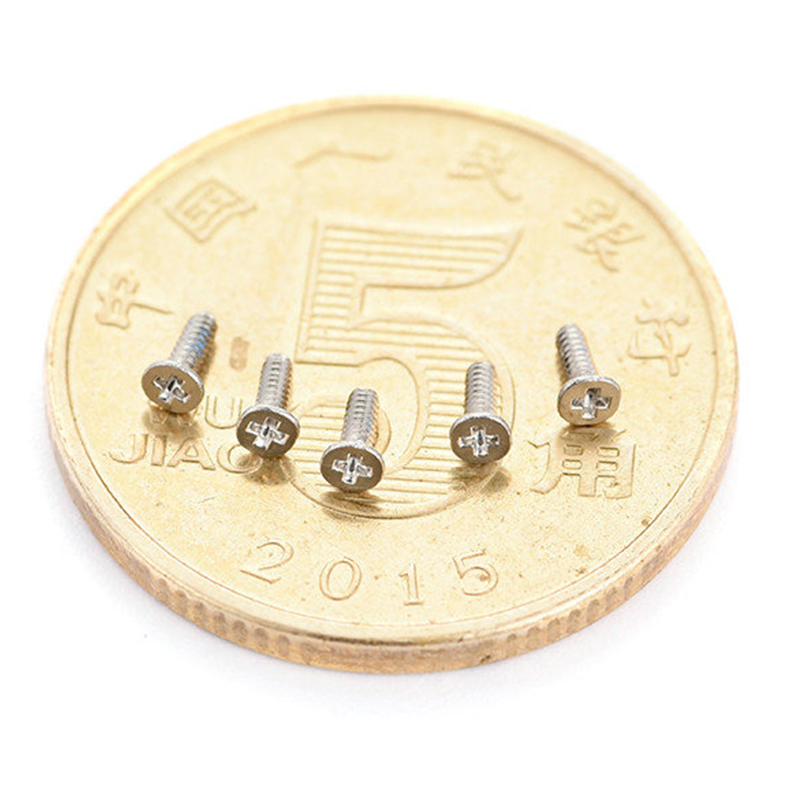 Keluli tahan karat silang kepala benam M0.8 M1.0 M1.2 M1.4 M1.7 skru kecil Keluli tahan karat silang kepala benam M0.8 M1.0 M1.2 M1.4 M1.7 skru kecil