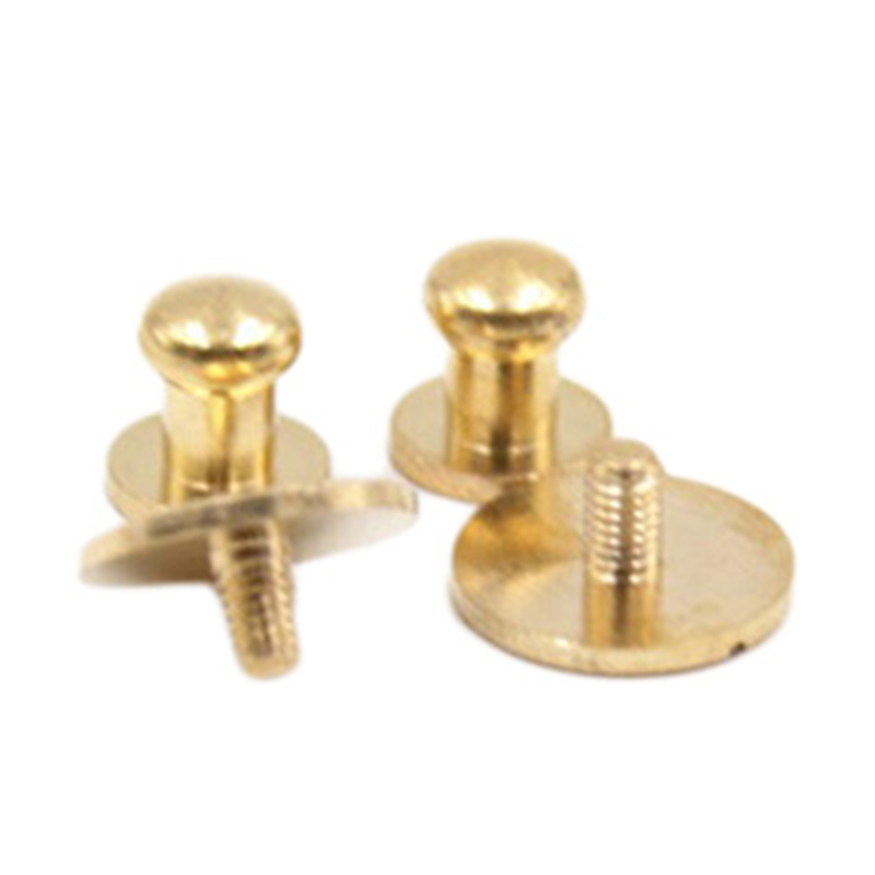 Reka bentuk baharu Solid Brass Sam Brown Button Stud Untuk kulit Reka bentuk baharu Solid Brass Sam Brown Button Stud Untuk kulit