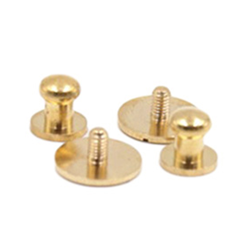 Reka bentuk baharu Solid Brass Sam Brown Button Stud Untuk kulit