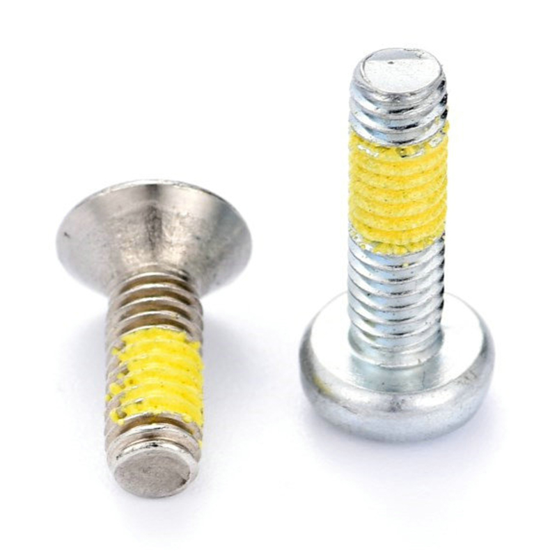 Skru mesin torx(hex) kepala pan(countersunk) dengan tampalan nilon kuning Skru mesin torx(hex) kepala pan(countersunk) dengan tampalan nilon kuning