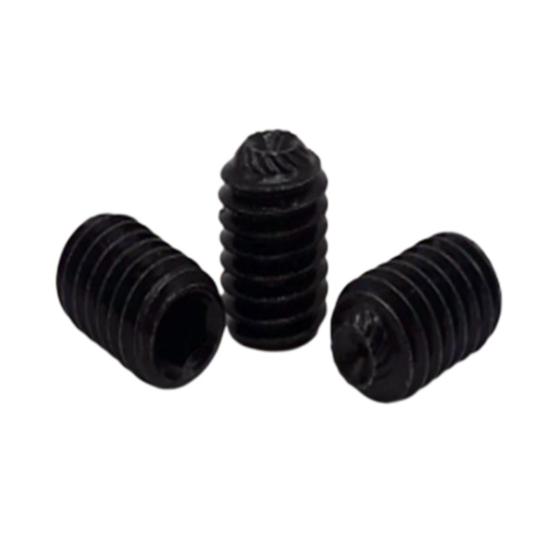 Warna hitam allen drive tiada kepala knurled cup point grub set skru