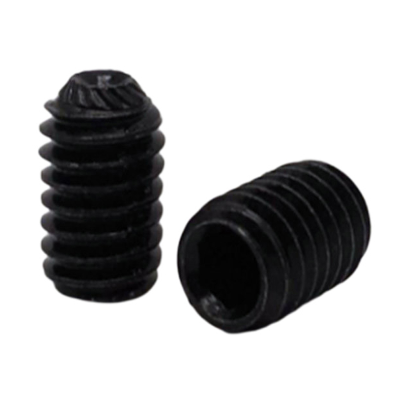 Warna hitam allen drive tiada kepala knurled cup point grub set skru Warna hitam allen drive tiada kepala knurled cup point grub set skru