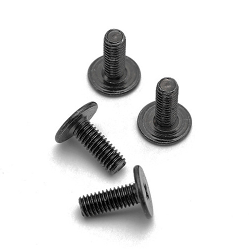 Skru komputer 3mm kepala rata keluli karbon m2 hitam Skru komputer 3mm kepala rata keluli karbon m2 hitam