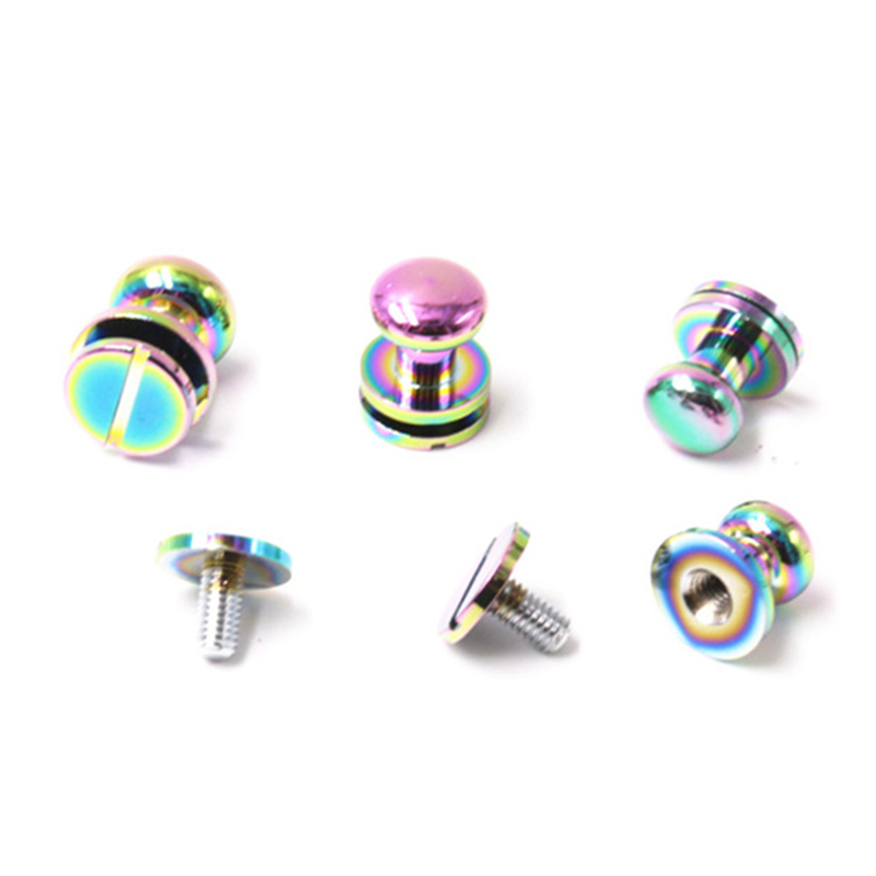 Kancing sam browne warna pelangi tersuai 7mm untuk beg tangan Kancing sam browne warna pelangi tersuai 7mm untuk beg tangan
