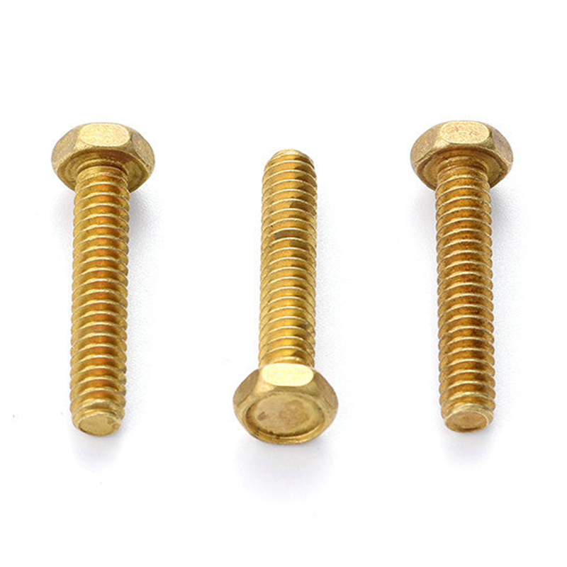 DIN933 bolt kepala hex tembaga pepejal