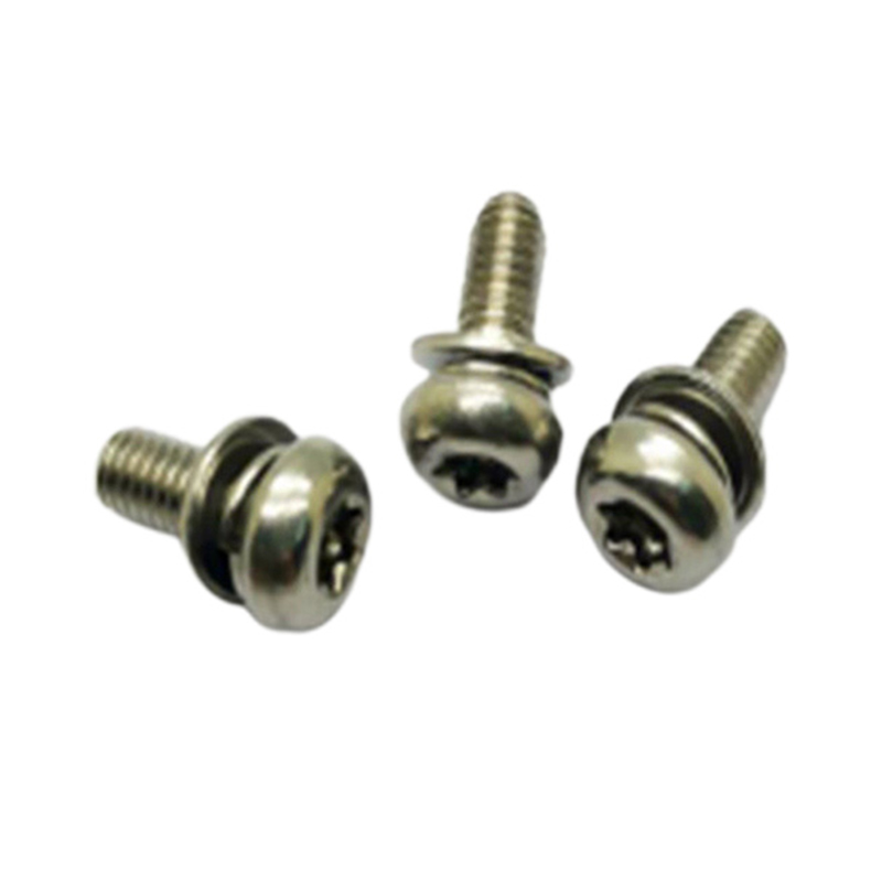 Skru gabungan kepala kuali Torx dengan mesin basuh spring Skru gabungan kepala kuali Torx dengan mesin basuh spring
