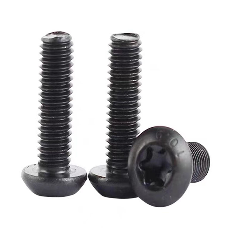 Skru kepala bulat torx keluli tahan karat hitam gred 10.9 m8