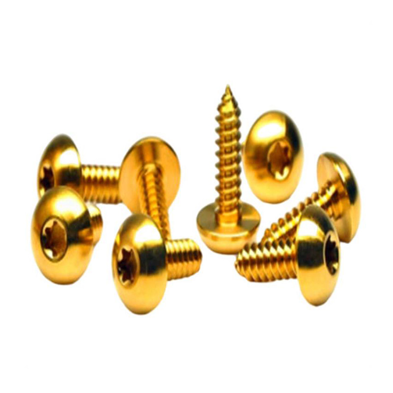 Skru torx kepala kuali titanium warna emas
