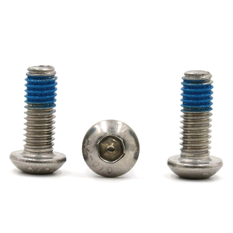 M3 kepala butang keluli tahan karat hex hsocket skru mikro mini dengan tampalan nilon M3 kepala butang keluli tahan karat hex hsocket skru mikro mini dengan tampalan nilon